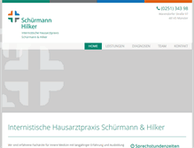 Tablet Screenshot of praxis-schuermann-hilker.de